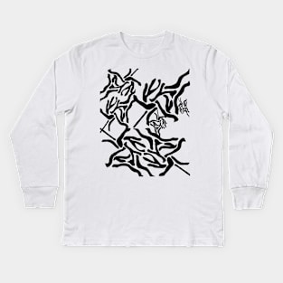 Abstract Bonsai Roots Kids Long Sleeve T-Shirt